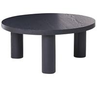 Beliani Tavolino in truciolare con piano rotondo Design moderno scandinavo ø 80 cm Nero