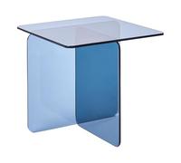 Beliani Tavolino in vetro temperato 46 x 50 cm blu