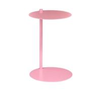 Beliani Tavolino moderno in metallo 35 x 52 cm, rosa,