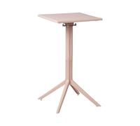 Beliani Tavolo da bistrot sintetico Ribaltabile Resistente da esterno Tavolo da balcone Beige