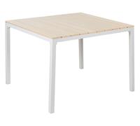 Beliani Tavolo da Giardino beige e Alluminio Bianco Resistente Moderno