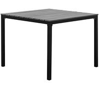 Beliani Tavolo da Giardino in Alluminio Grigio e Nero Resistente Moderno
