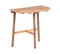 Beliani Tavolo da giardino in legno d'acacia semicircolare 70 x 44 cm Marrone