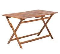 Beliani Tavolo da Giardino Legno Acacia Scuro Pieghevole a 6 Posti 140 x 75 cm
