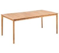 Beliani Tavolo da giardino rustico in legno di acacia per 6 persone, da esterno, 180 x 100 cm, marrone chiaro