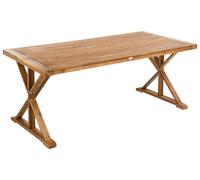 Beliani Tavolo da pranzo da giardino in legno di acacia rustico per 6 persone all'aperto 184 x 80 cm Marrone