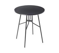 Beliani Tavolo da pranzo da giardino per esterni Nero Metallo Ferro Rotondo ø 64 cm