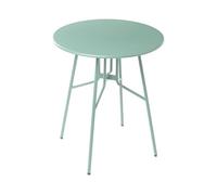 Beliani Tavolo da pranzo da giardino per esterni Verde Chiaro Metallo Ferro Rotondo ø 64 cm