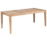Beliani Tavolo da pranzo da giardino rustico in legno di acacia certificato 180 x 90 cm marrone chiaro