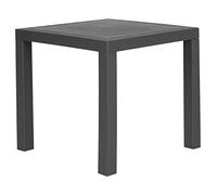 Beliani Tavolo da Pranzo Giardino Grigio Grafite 4 Posti Quadrato 80 x 80 cm