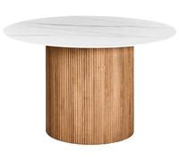 Beliani Tavolo da pranzo rotondo ⌀ 120 cm bianco