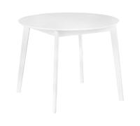 Beliani Tavolo Rotondo da Pranzo Cucina Piano MDF 100 cm Bianco