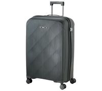 Beliani Valigia rigida Materiale sintetico Lucchetto TSA in ferro Ruote silenziose Cerniera antifurto 37 x 20 x 53 cm Grigio scuro
