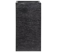 Beliani Vaso da Fiori Quadrato Nero per Esterno o Interno 40 x 40 x 77 cm
