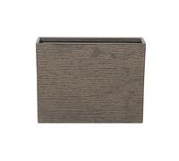 Beliani Vaso in Pietra e Resina Marrone Scuro Rettangolare 25 x 60 x 45 cm
