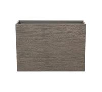 Beliani Vaso in Pietra e Resina Marrone Scuro Rettangolare 34 x 80 x 56 cm
