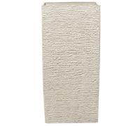 Beliani Vaso per Piante Alto in Pietra e Poliresina Beige 40 x 40 x 81 cm
