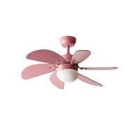 Beliani Ventilatore da soffitto moderno con telecomando e illuminazione a LED Materiale sintetico e compensato rosa