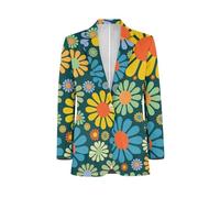 Belidome Abiti Casual Uomo Giacche Giacche Da Cena Cappotto, Astratto Hippie Fiori, M