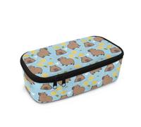 Belidome Astuccio di grande capacità con scomparti per penne per bambini per il rientro a scuola, Modello Capibara Arancione, Taglia unica, Organizer per borse