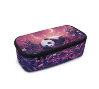 Belidome Astuccio per ragazze, grande capacità, con scomparti per penne, forniture per il rientro a scuola, Panda Floral Moon, Taglia unica, Organizer per borse