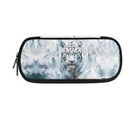 Belidome Grande astuccio con cerniera per scuola e ufficio, Tigre bianca., Taglia unica, Set di zaini per la scuola