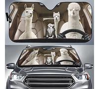 Belidome Llama Family Car Parabrezza Parasole per Donne Uomini Cute Animal Sun Visor