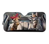Belidome Simpatico parasole per auto con giraffa e guidatori parasole per parabrezza anteriore e fisarmonica, design pieghevole
