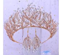 Belietti per capelli Tiara a corona per donne Tiara di matrimonio Crystal Head Abbronzatura Bridal Crown Wedding Floral Heads Accessori per capelli da sposa set di gioielli per capelli, corona S-1
