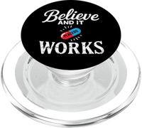 Believe and it Works Effetto placebo Umorismo PopSockets PopGrip per MagSafe