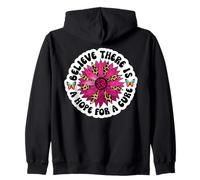 Believe in Hope - Fiore Leopardo per la consapevolezza del Cancro al Seno Felpa con Cappuccio