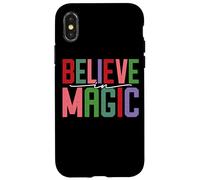 Believe In Magic Inspirational Positive Citazione Custodia per iPhone X/XS