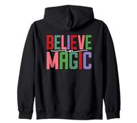 Believe in Magic Inspirational Positive Citazione Felpa con Cappuccio
