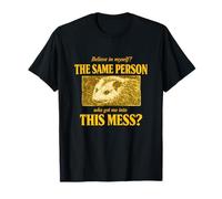 Believe in Myself The Same Personson Funny Rat Meme Cringe Joke Maglietta