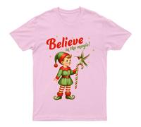 Believe In The Magic Christmas Elf T-Shirt da uomo maglietta da donna...