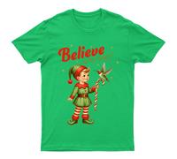 Believe In The Magic Christmas Elf T-Shirt da uomo maglietta da donna... -a