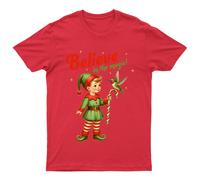 Believe In The Magic Christmas Elf T-Shirt da uomo maglietta da donna... -a