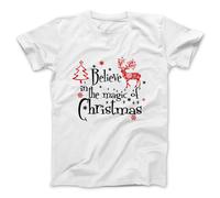 Believe in the Magic of Christmas Stampa Diretta T-Shirt Unisex