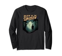 Believe in The Unseen Paranormal Forest Creature Maglia a Manica