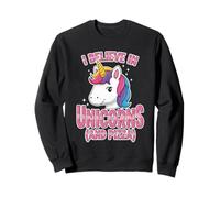 Believe in Unicorni e Pizza Kawaii Felpa