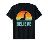 Believe Loch Ness Monster Retro Scozia Design Maglietta