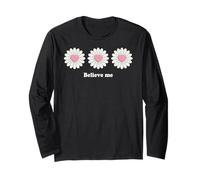 Believe Me Daisy Plant Peace Love Smile Daisy Flower Maglia a Manica