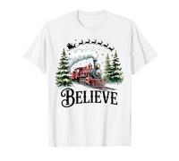 Believe North Pole Train Christmas, Slitta Natalizia per Bambini Maglietta