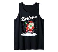Believe Santa in Snow Dabbing Natale Holiday Costume Canotta