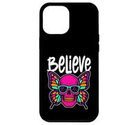 Believe Skull Butterfly - Vintage Colorful Butterfly Lover Custodia per iPhone 12 Pro Max