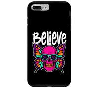 Believe Skull Butterfly - Vintage Colorful Butterfly Lover Custodia per iPhone 7 Plus/8 Plus