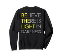 Believe There Is Light in Darkness Gesù Cross Art sul Retro Felpa