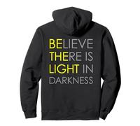 Believe There Is Light in Darkness Gesù Cross Art sul Retro Felpa con Cappuccio
