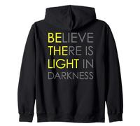 Believe There Is Light in Darkness Gesù Cross Art sul Retro Felpa con Cappuccio