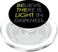 Believe There Is Light In Darkness Gesù Cross ART SUL RETRO PopSockets PopGrip per MagSafe